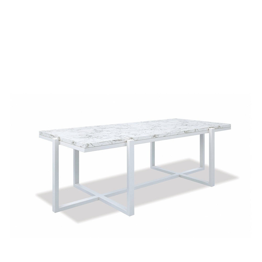 Download Rectangle Coffee Table With Honed Carrara Marble Top PDF